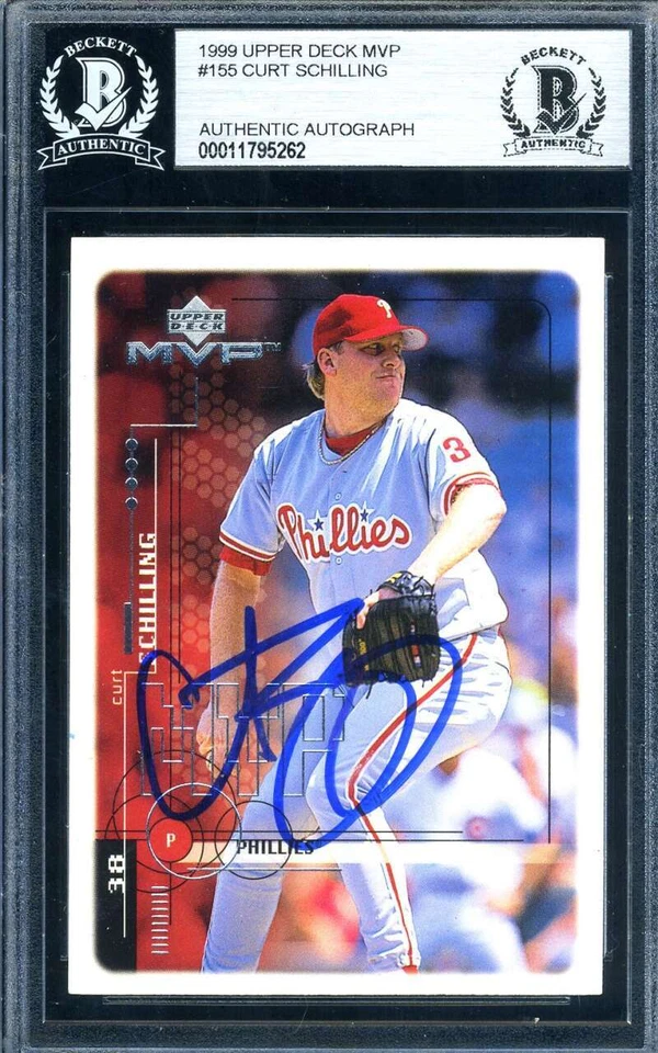 Curt Schilling Beckett Signed 1999 Upper Deck MVP Autograph - Image 1 of 1