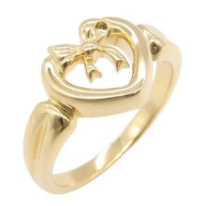TIFFANY & CO Anillo Corazón Oro Amarillo 18KYG Usado Mujeres EE. UU. Talla 5.25 - Imagen 1 de 7