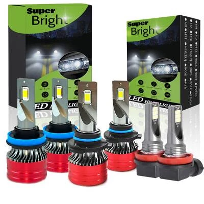 Combo de lâmpadas de neblina para faróis de LED Jeep Grand Cherokee 2014 2015 2016 6000K - Imagem 1 de 4