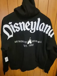 Disneyland XS NWT Black Sweater Zip Up Hoodie 2023 Authentic Exclusive Merch DCA - Picture 1 of 6