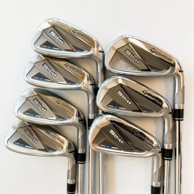 TaylorMade SIM2 Max Irons 7 pc Set #5-PW,AW KBS 85 Steel Stiff **OPEN BOX** 1016 - Image 1 of 4