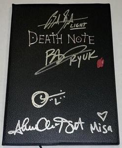 DEATH NOTE Cast x4 Signed REPLICA BOOK Light Ryuk L Misa Autograph JSA COA Cert - Picture 1 of 4