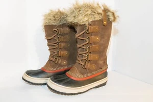 Sorel Joan of Arctic Umber Red Dahlia Waterproof Snow Boots Sz 6 NL 2429-261 - Picture 1 of 11