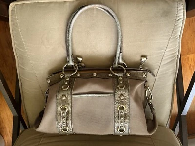 Kathy Van Zeeland Cartera de Cuero Dorado Rosa Bolso de Hombro Bolso Cartera Y2K Foto 1 de 4