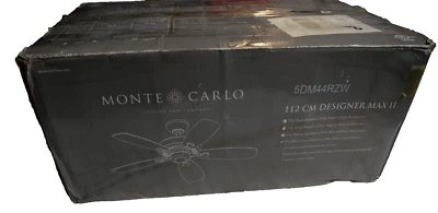 Monte Carlo Designer Max II 44" Matte White Ceiling Fan - Matte White Blades - Image 1 of 4