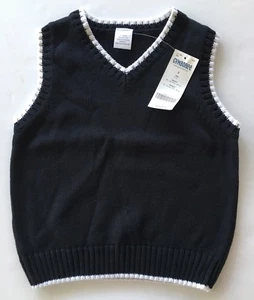 NWT Gymboree Boats and Bridges 3 3T Navy Blue Tipped Sweater Vest - Picture 1 of 1