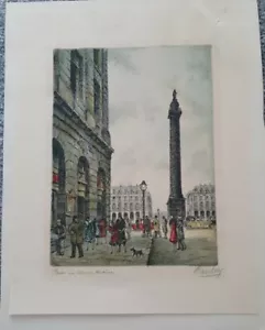 Watercolour Drawing Of Paris Circa 1950s Artist Barday - Picture 1 of 6