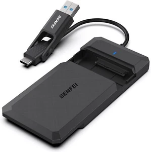 Benfei 2,5 Pollici Sata To Usb Contenitore per Disco Rigido Esterno Senza Strumenti, U Electr... - Foto 1 di 7