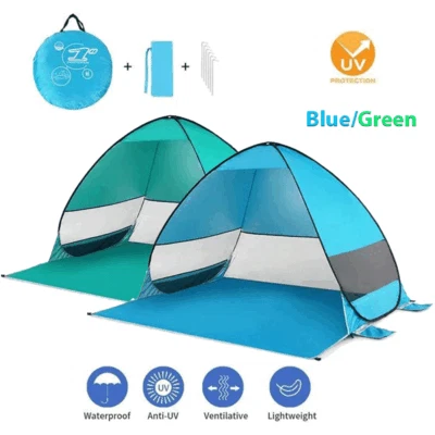 Tienda de playa emergente parasol refugio exterior camping pesca toldo portátil  Foto 1 de 4