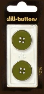Dill Buttons ~ (1216) - 3/4" - 2 ct - Picture 1 of 1