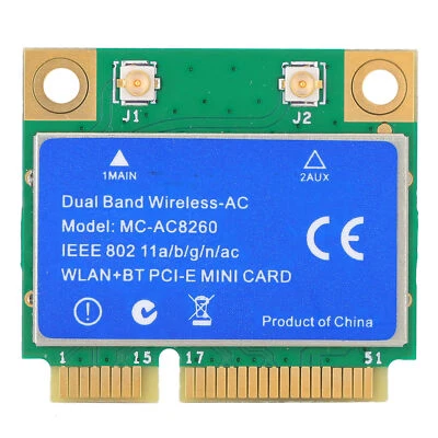 Dualband Mini-PCI-E 1200M-WLAN-Karte 8260 WLAN + BT 2-in-1 Für Linux / Windows - Bild 1 von 4