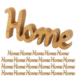 Holzfigur Schriftzug Home B28x12cm Masterbox 24 Stück Dekoschrift Mangoholz mass - Bild 1 von 6