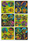 80 Teenage Mutant Ninja Turtles Mini Stickers, 1.2" Round Each, Party Favors