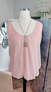 Ladies lined chiffon style blouse Pretty short sleeve top Women's 12 14 16 loose - Picture 1 of 5