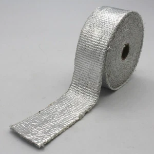 1300 DEGREE SILVER HEAT WRAP  1" x 15m HARLEY DAVIDSON BIKE EXHAUST HEADER - Picture 1 of 2