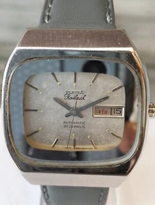 ORIGINAL HMT KAILASH 21J AUTOMATIC PATINA SILVER DIAL INDIA MEN'S FULL WORKING - Picture 1 of 23