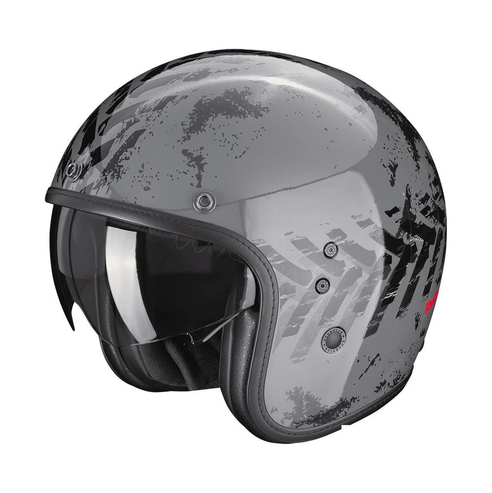 NEU Scorpion Motorradhelm Jethelm BELFAST EVO NEVADA grau-schwarz ECE R22.06  - Bild 1 von 1