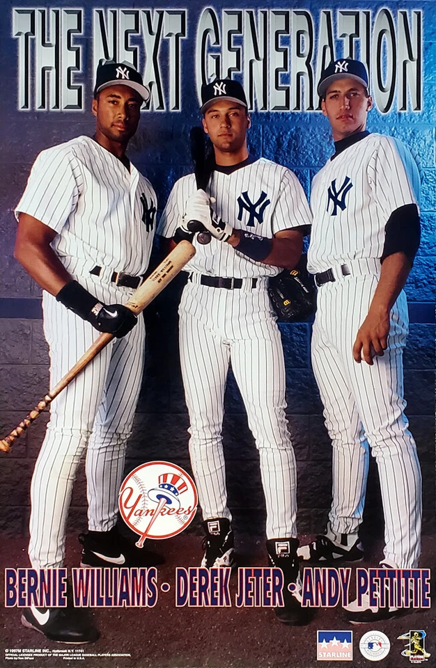 SPORTS POSTER WAREHOUSE New York Yankees GENERATION 1998 22x34 POSTER Derek Jeter, Andy Pettitte, Bernie