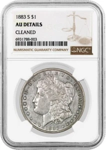 1883 S $1 Morgan Silver Dollar NGC AU Details Cleaned Key Date Coin #003 - Picture 1 of 4