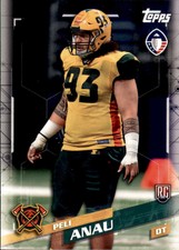 2019 Topps AAF #9 Peli Anau Rookie Card 