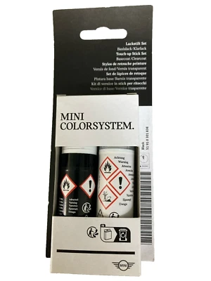 Original MINI Lackstift Set Black 668 12ml inkl. Klarlack 12ml - Bild 1 von 3