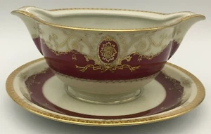 Meito Mandarin Gravy boat & attached underplate  - Picture 1 of 4