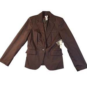 Worthington Blazer Jacket Size 6 Brown Lined Women’s Long Sleeve Pockets Career - Picture 1 of 13