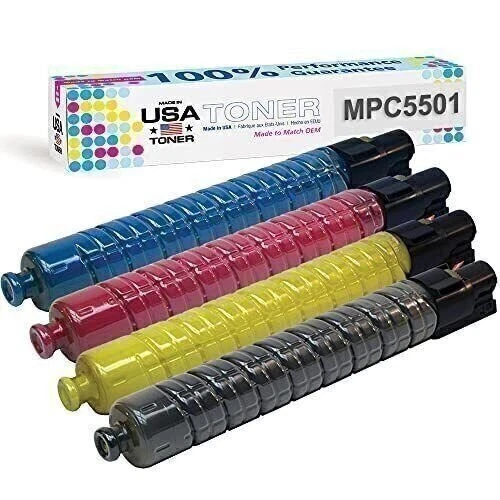 Toner for use in Ricoh Aficio MPC4501,MPC5501 (CMYK, 4 cartridges) - Image 1 of 1