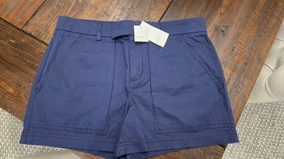 Pantalones Cortos Azul VINCE Bolsillo Frontal Mezcla Algodón Talla 8 Foto 1 de 3
