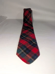  Pendleton Necktie, 100% Virgin Wool, Red,Bl,Gn Plaid, Made in USA, 3 1/4" wide  - Picture 1 of 8