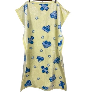 Vintage 2002 Toys R Us Especially For Baby Yellow Car Boat Plush Blanket 29"x45" - Picture 1 of 4