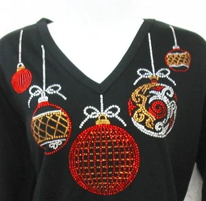 Weihnachten Glitzer Strass Kristall Shirts - Neu mit Etikett - auf Bestellung - Bild 1 von 1