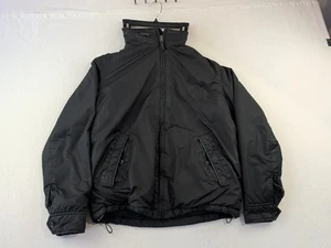 Vtg Polo Ralph Lauren Mens Small Black Puffer Bomber Jacket Packable Hood - Picture 1 of 15