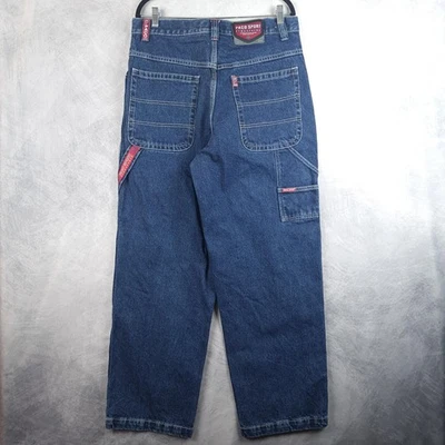 Paco Jeans Para Hombres 34 Azul Denim Carpintero Suelto Hip Hop Ropa de Trabajo Ropa de Calle Y2K Foto 1 de 4