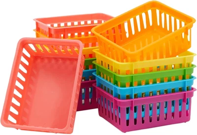 12 Contenedores Plastico Pequeños Para Aula Organizar Material Escolar 6 Colores - Image 1 of 4