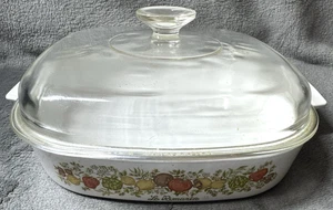 De Colección Corning Ware A-10-B Spice Of Life Le Romarin 10x10x2 y Tapa Pyrex A-12-C - Imagen 1 de 9