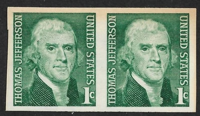 US Stamp #1299b 1c. Jefferson Imperforate Error MNH - Image 1 of 2