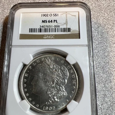 1902 O Morgan Silver Dollar NGC MS64PL - Image 1 of 2