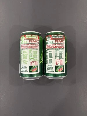 Банки для газировки Mountain Mtn Dew. 2005. 2006. Купонная реклама стадиона GMC. Комбинированная доставка - Изображение 1 из 4