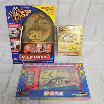 Lot of 3 Winner’s Circle NASCAR: Tony Stewart #20 VIP CD-ROM + Daytona 500 Tin + - Image 1 of 4