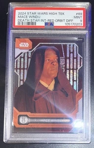 2024 Topps Star Wars High Tek Mace Windu Death Star Int Red 5/5! Omega! PSA 9! - Picture 1 of 2