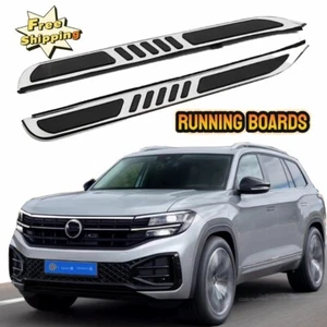2PCS Running Boards Side Step Nerf Bars Fits For VW Atlas Teramont 2018-2025 - Picture 1 of 9