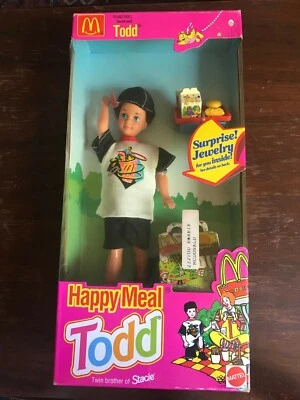 Todd Happy Food Barbie 1993 vintage caja de McDonald's tiene desgaste muñeca como nueva en el interior Foto 1 de 4