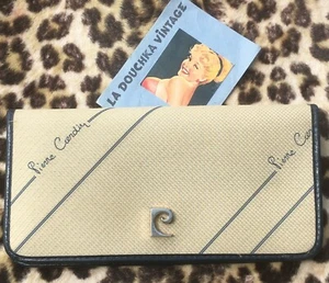 PIERRE CARDIN FRENCH 1960s CLUTCH WALLET & SIGNATURE LOGO~MADE IN FRANCE~UNUSED - Picture 1 of 7