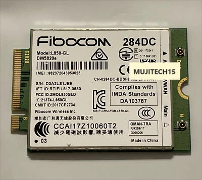 Dell DW5820e Fibocom L850-GL LTE/WCDMA 4G WWAN Card Module 284DC - Image 1 of 3