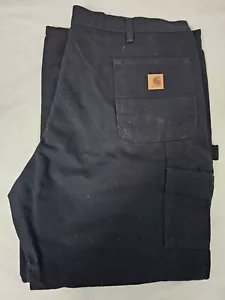 Carhartt Mens 44x30 BN0011-M Loose Fit Canvas Utility Pants Black Irregular* - Picture 1 of 6