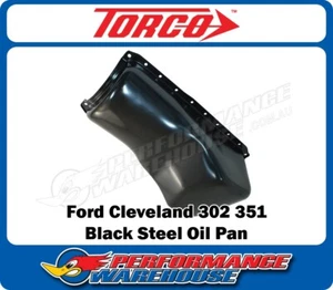 Black Steel Replacement Style Oil Pan Sump suits Ford Cleveland - Picture 1 of 3