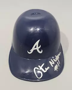 Atlanta Braves #1 Otis Nixon Autographed Signed Mini Helmet - Picture 1 of 3