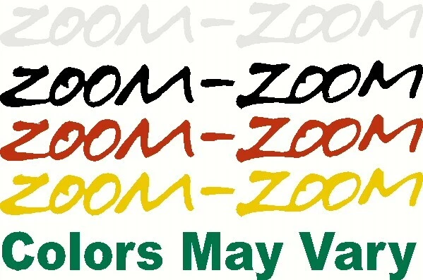 Buy 1 Get 1 FREE Zoom Zoom Decal Mazda 3 6 Protege Miata Mazdaspeed FREE SHIPING - Image 1 of 4