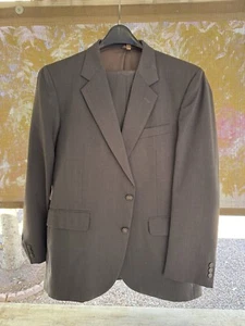 Traje Jones New York Vintage 42R 36W 30” Entrepierna Para Hombre Gris Traje de Lana a Rayas - Imagen 1 de 5